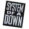 Patch Brodé "System of a Down" – Logo l– 7,5 x 6 cm