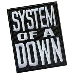 System of a Down-Aufnäher mit Stickerei – Logo – 7,5 x 6 cm
