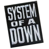 Patch Brodé "System of a Down" – Logo l– 7,5 x 6 cm