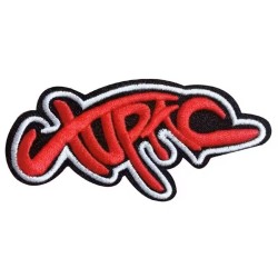 Patch thermocollant Brodé Tupac – Style Graffiti Rouge & Blanc 9x5 cm