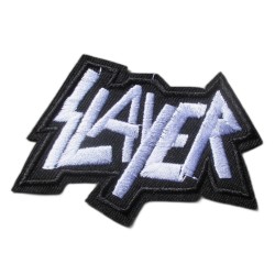 Patch groupe hard rock Slayer 8x5cm, écusson rectangulaire thermocollant pour veste ou blouson
