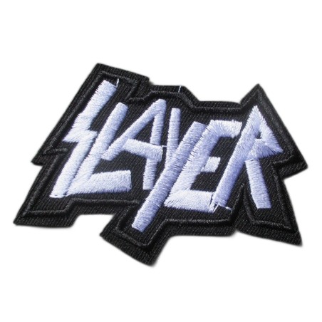 Patch groupe hard rock Slayer 8x5cm, écusson rectangulaire thermocollant pour veste ou blouson
