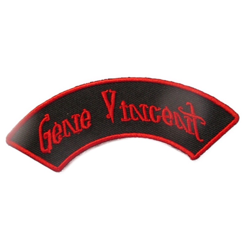 Patch Gene Vincent Banner Schwarz Rot Aufnäher Rockabilly Fan Rock'n'Roll

