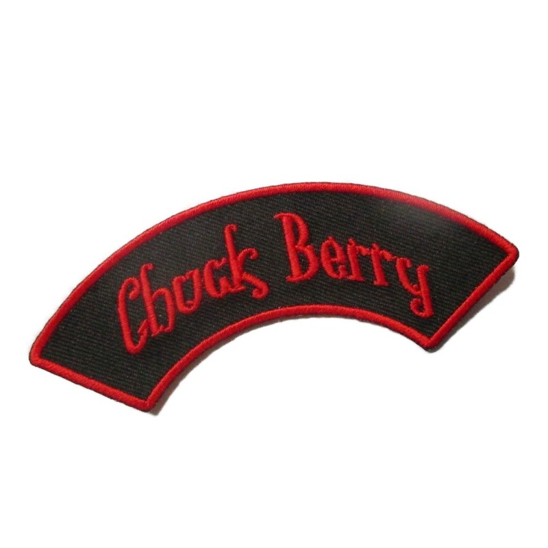Patch Chuk Berry - Banderole Noir Rouge - Écusson Rockabilly Fan Rock Roll
