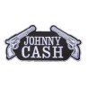 Patch Johnny Cash et 2 Pistolets Noir Blanc 12.5cm Écusson Country Rock
