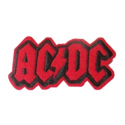Patch thermocollant ACDC rouge 9.5x5 cm logo groupe hard rock
