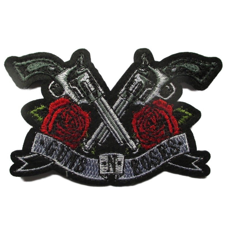 Patch Groupe Guns N' Roses 2 Pistolets 11.5x7.5 cm Écusson Veste Chemise Rock Roll