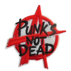 Patch punk not dead 9x8.5cm logo anarchie rock roll
