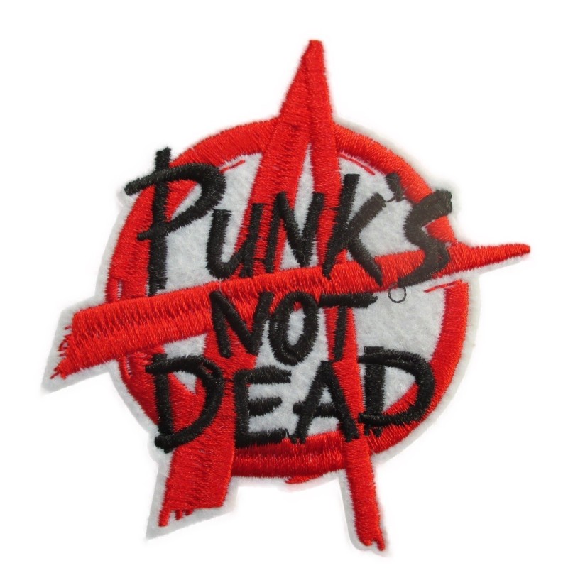 Patch Punk Not Dead 9x8,5cm Logo Anarchie Rock Roll
