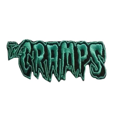 patch groupe the cramps logo vert 10x3.5cm écusson thermocollant
