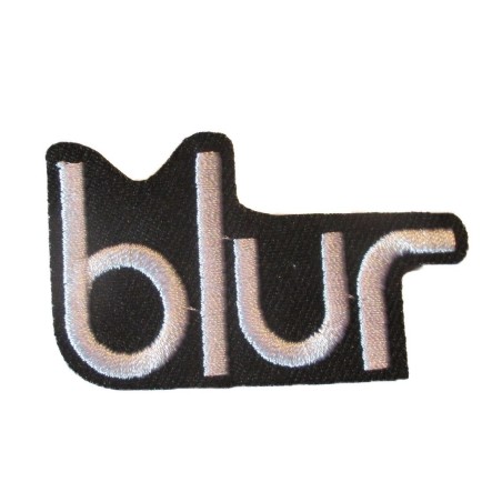 Patch du groupe Blur noir et blanc 6x3.5 cm - Écusson thermocollant rock roll
