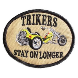 Patch Trikers Ovale Trike Reste Plus Longtemps Écusson Thermocollant
