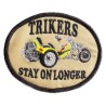 Patch Trikers Ovale Trike Reste Plus Longtemps Écusson Thermocollant
