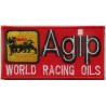 Kleiner Agip roter Aufnäher 7.5x4 cm World Racing Oils Bügelbild
