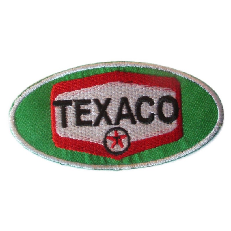 Patch Texaco Ovale Vert Écusson Veste Blouson Huile Essence Garage
