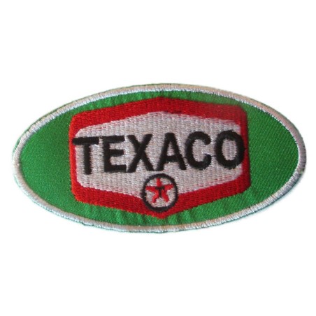 Patch Texaco Ovale Vert Écusson Veste Blouson Huile Essence Garage
