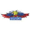 Patch Suzuki Aigle 10x3.5 cm Écusson Thermocollant Garage Veste Chemise Vêtement
