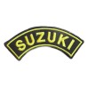 Patch banderole Suzuki noir jaune écusson garage veste chemise
