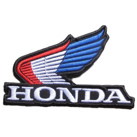 Patch Moto Honda Bleu Blanc Rouge Écusson Veste Blouson Huile
