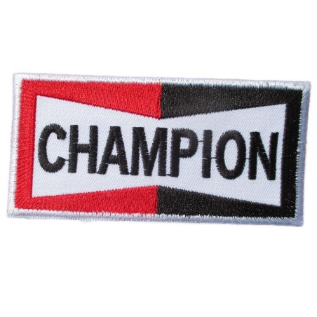 patch bougie champion spark plugs rectangulaire écusson déco veste garage
