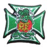 Patch Rat Fink und grünes Malteserkreuz, aufbügelbarer Aufnäher
