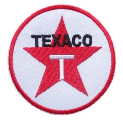 Patch Texaco Blanc Écusson Thermocollant Veste Chemise
