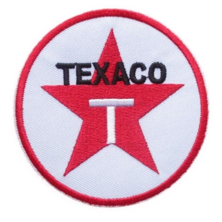 Patch Texaco Blanc Écusson Thermocollant Veste Chemise
