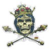 Sticker crane Couronne Tête de Mort Autocollant Rockabilly
