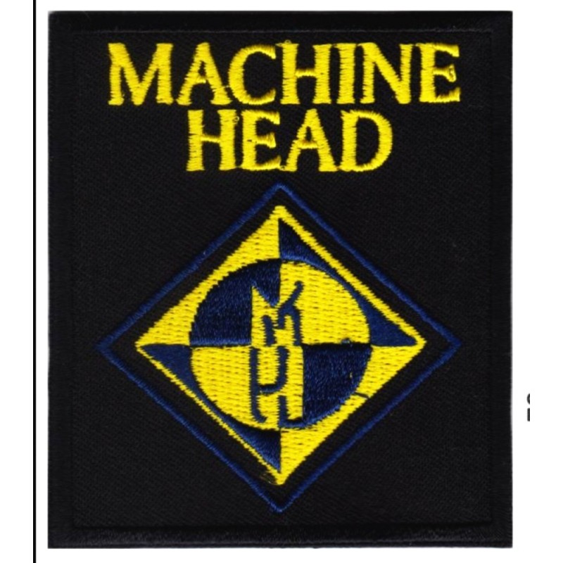 Machine Head Aufbügler – Gelb-Blaues Diamond Logo