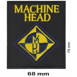 Machine Head Aufbügler – Gelb-Blaues Diamond Logo