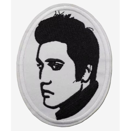 Écusson Thermocollant Elvis Presley – Portrait Brodé 10x8 cm