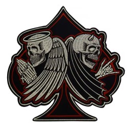 Squelette Double Face : Ange et Diable sur As de Pique