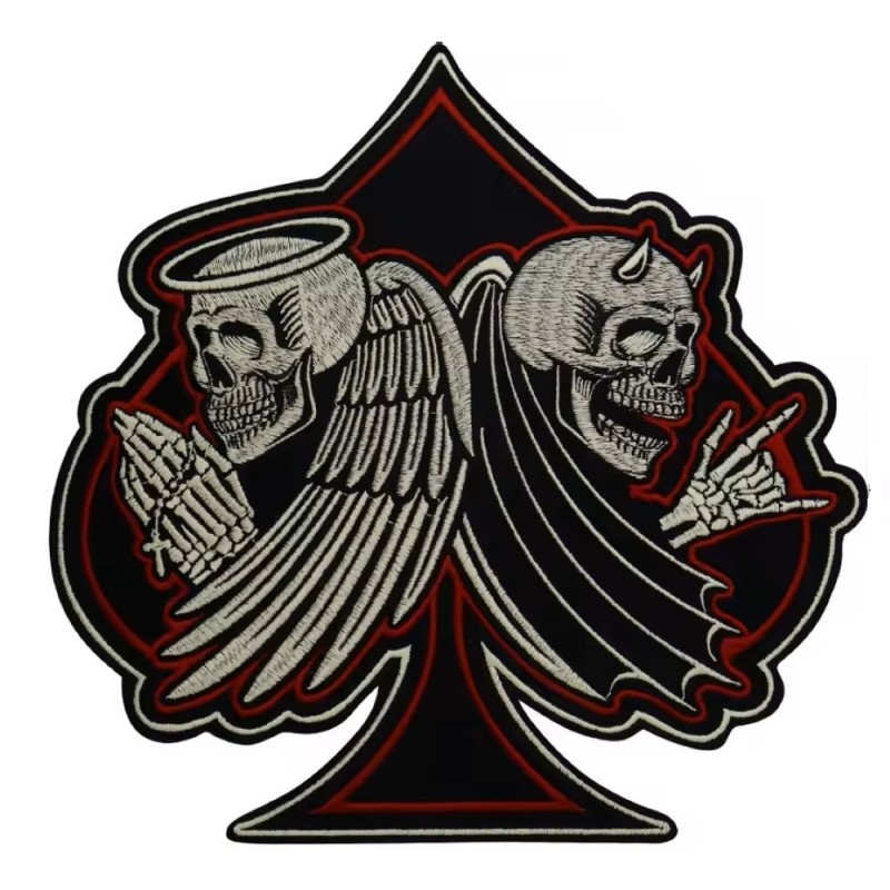 Squelette Double Face : Ange et Diable sur As de Pique