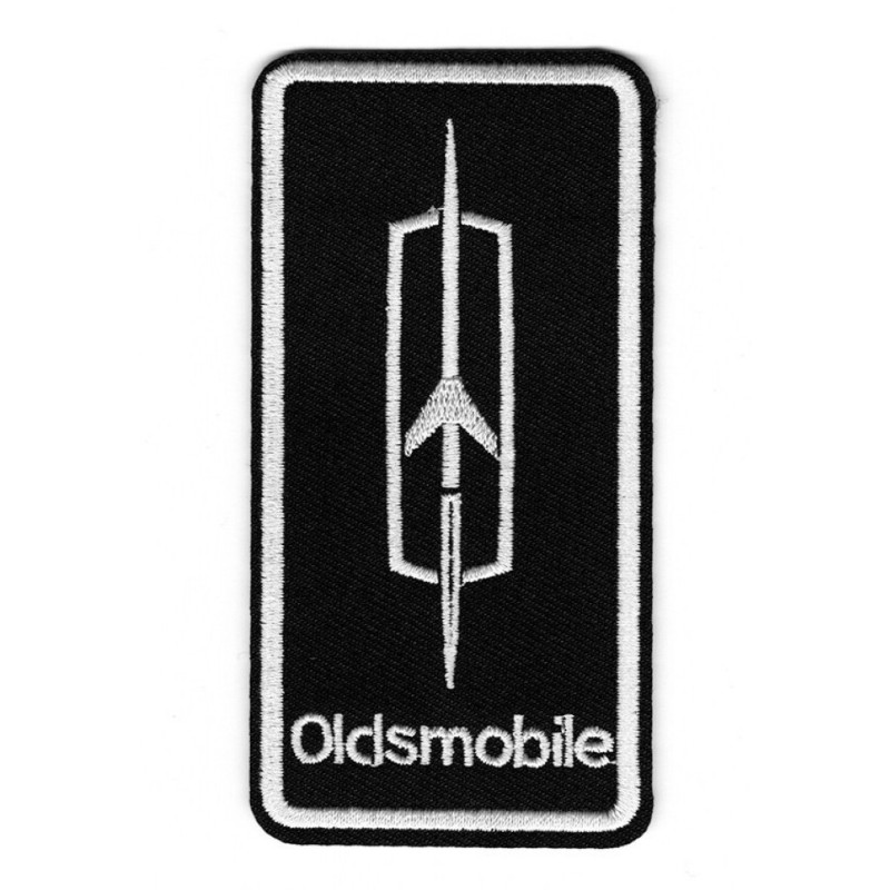 patch oldsmobile rectangulaire noir rocket