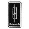 Oldsmobile "Rocket" Bestickter Aufbügler – Schwarz-Weiß-Patch (10 x 5 cm)