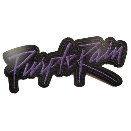 Patch Purple Rain Chanson de Prince - 12 x 5 cm - Écusson Thermocollant
