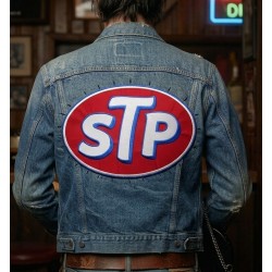 STP Ovaler Rückenaufnäher – Vintage Racing Logo (29 x 20 cm)