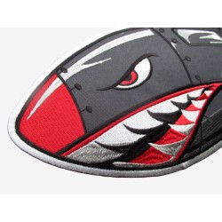 Patch Dorsal Bombe Requin - Style Nose Art Militaire (29 x 14 cm)