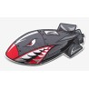 Patch Dorsal Bombe Requin - Style Nose Art Militaire (29 x 14 cm)