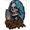 XL Día de los Muertos Rückenaufnäher – Santa Muerte Design (34,5 x 22,5 cm)