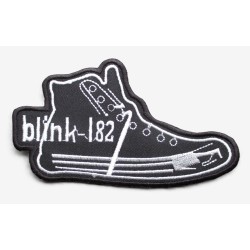 Patch Brodé Blink-182 - "Skate Shoe" noire blanche