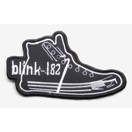 Patch Brodé Blink-182 - "Skate Shoe" noire blanche