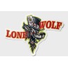 Sticker Loup Solitaire Chapeau "No Club Loup Solitaire" 13x9.5 cm - Autocollant Voiture Moto