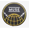 Patch Brodé Muse - Globe & Éclairs rond 7cm