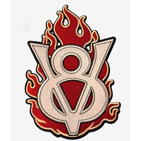 Großer Rückenaufnäher V8 - Hot Rod Flammen