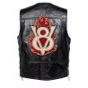 Grand Patch Dos veste V8  & Flammes 29.5x20.5cm