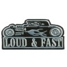 LOUD & FAST Aufbügler / Aufnäher – Retro Hot Rod Style (12x6 cm)