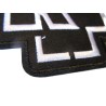 Rammstein Logo Aufnäher Schwarz Weiß Gestickt Zum Aufbügeln 8,5 x 8,5 cm