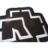 Patch Thermocollant Logo Rammstein Noir Blanc Brodé 8,5 x 8,5 cm