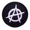 Patch Thermocollant / À Coudre Anarchie – Blanc et Noir (6,5 cm)